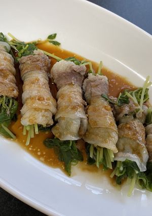 ★レンジで簡単.時短.豆苗の豚肉巻き★-レシピのメイン写真
