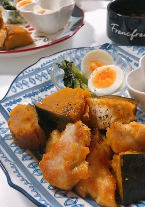 鶏ももとかぼちゃのバター醤油炒め-レシピのメイン写真