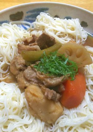 豚こまと和風野菜◎素麺のビネガー煮仕立て-レシピのメイン写真