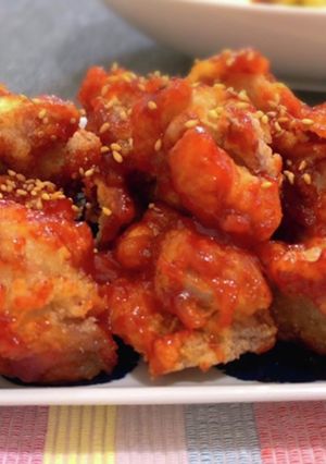 悪魔的！辛すぎないヤンニョムチキン。-レシピのメイン写真