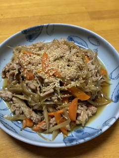 ごぼうと豚肉の甘辛煮-レシピのメイン写真
