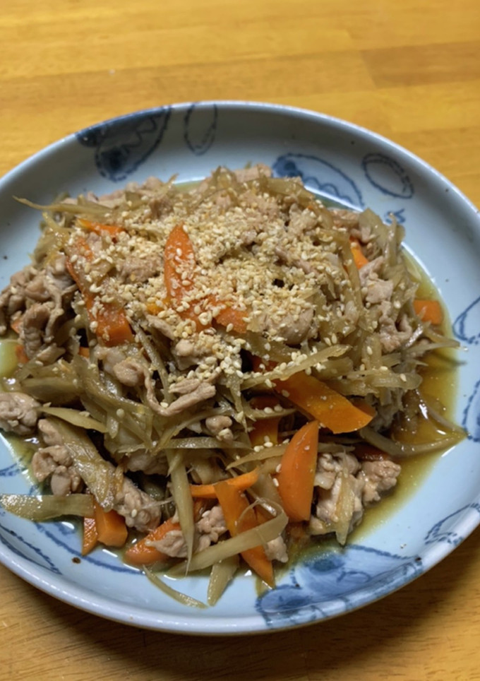 ごぼうと豚肉の甘辛煮-レシピのメイン写真