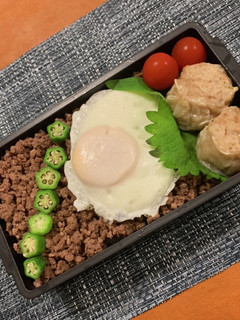 ステーキそぼろ弁当 2020/09/15-レシピのメイン写真