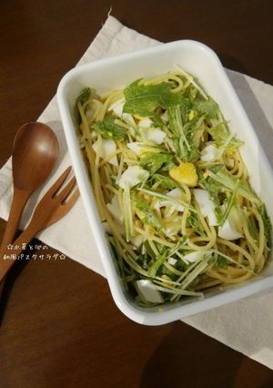 水菜と卵の和風パスタサラダ☆-レシピのメイン写真