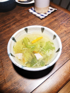 水菜とレタスのあっさり味優しいスープ♡♡-レシピのメイン写真