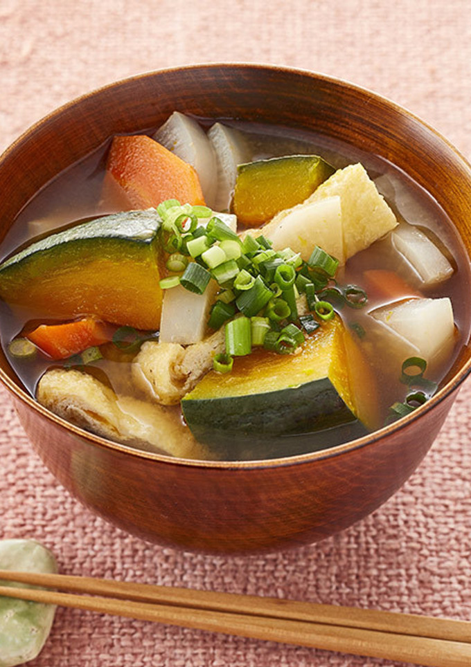 ごろっとかぼちゃと油揚げのみそ汁-レシピのメイン写真