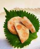 蓮根のはさみ焼き　〜たらこソース〜