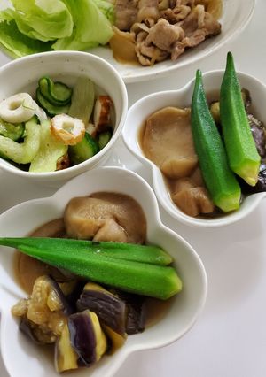 揚げない、揚げ茄子とお麩の煮浸し-レシピのメイン写真