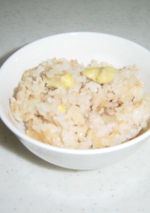 ひき肉入り栗ご飯-レシピのメイン写真