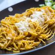 カレーうどんのたれでパスタ