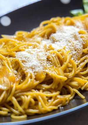 カレーうどんのたれでパスタ-レシピのメイン写真