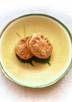 蓮根の挟み焼き★ふわふわつくね-レシピのメイン写真