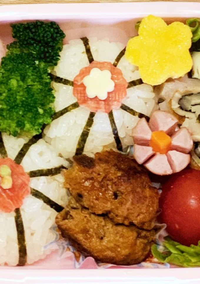 簡単！！　幼稚園お弁当　手毬風-レシピのメイン写真