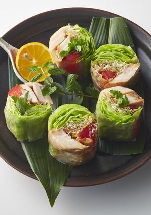 みつせ鶏蒸し鶏の生春巻き-レシピのメイン写真