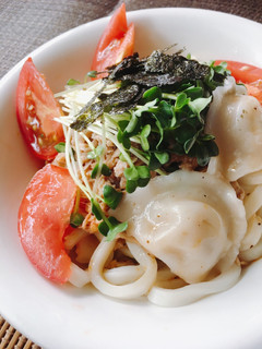 餃子のたれで!サラダうどん-レシピのメイン写真