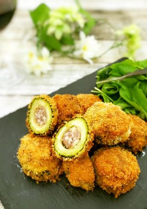 ゴーヤーの肉詰めフライ-レシピのメイン写真