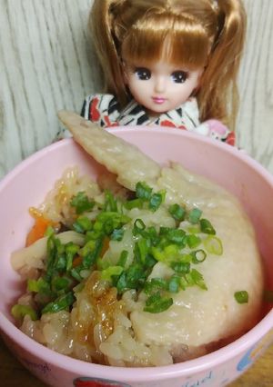 リカちゃん♡鶏手羽炊き込みご飯(おこわ)-レシピのメイン写真