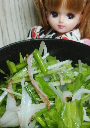 リカちゃん♡蟹葱ハリサラダ(かに酢ドレ)-レシピのメイン写真