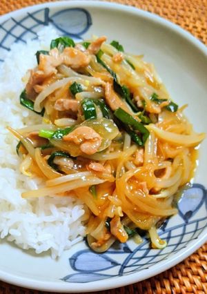 ニラともやしの中華あんかけ丼-レシピのメイン写真