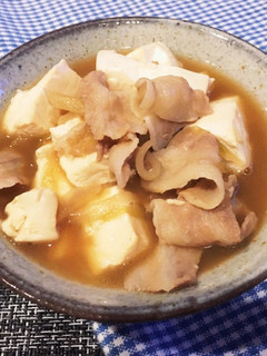 我が家豚バラ肉どうふ 3人分-レシピのメイン写真