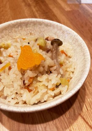 秋の炊きこみごはん☆ 子ども向き　給食-レシピのメイン写真