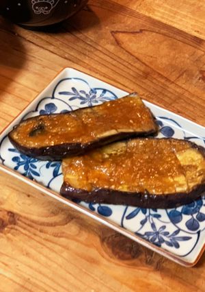 秋を感じよう！米なすのシンプル味噌田楽-レシピのメイン写真
