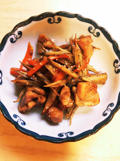 鶏モモ入り金平ゴボウ-レシピのメイン写真
