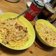 秋鮭クリームパスタ