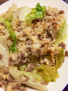 簡単♪ひき肉レタスチャーハン-レシピのメイン写真