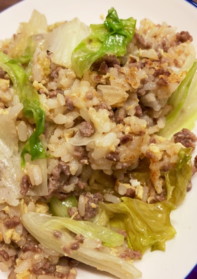 簡単♪ひき肉レタスチャーハン-レシピのメイン写真