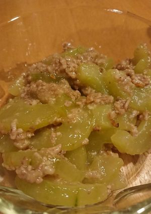 巨大きゅうり(冬瓜)のあんかけ-レシピのメイン写真