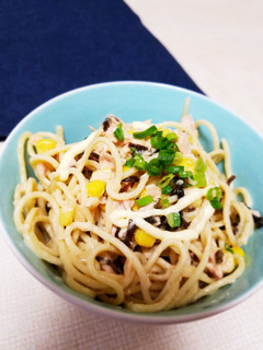 塩昆布とツナ缶コーンパスタ-レシピのメイン写真