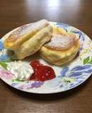 卵一個で！ふわふわパンケーキ　フライパン
