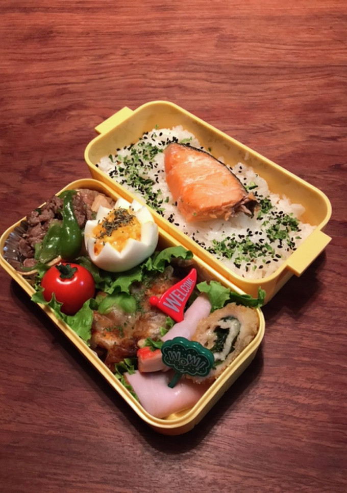 お弁当・・・146鮭と胡麻塩と青海苔-レシピのメイン写真