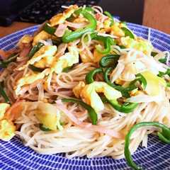 รูปของ お手軽！簡単！そうめんチャンプルー
