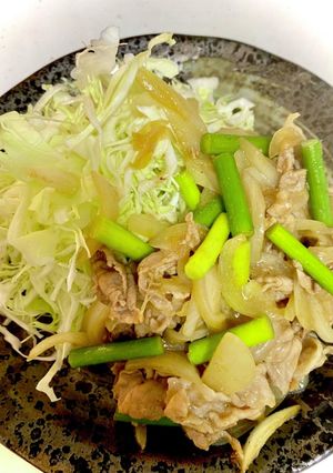豚バラ肉とニンニクの芽のスタミナ生姜焼き-レシピのメイン写真