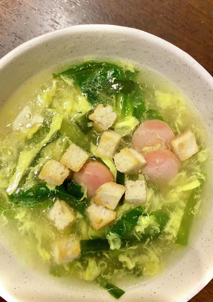 ほうれん草とニラの中華卵とじスープ-レシピのメイン写真
