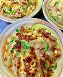 賄い！スパムニラ玉あんかけ丼！食べる辣油