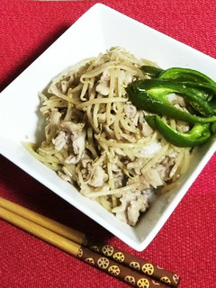 もやしナムル(作りおき)で豚丼-レシピのメイン写真