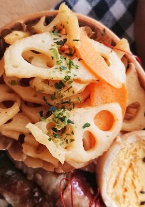 お弁当★人参レンコン焦がし梅マヨ★常備菜-レシピのメイン写真