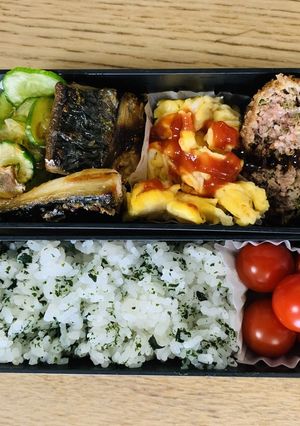 朝で完結・肉も魚もおかずいっぱい弁当-レシピのメイン写真