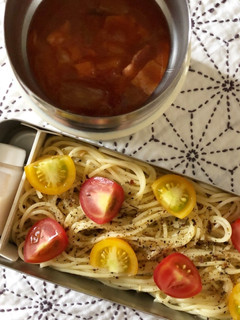 ミネストローネ&パスタ弁当-レシピのメイン写真