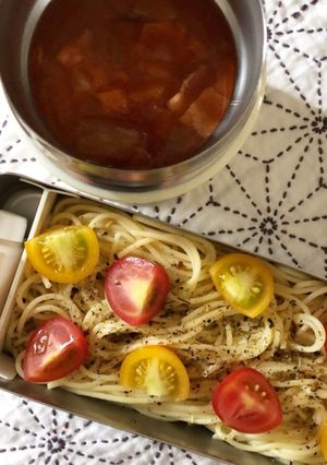 ミネストローネ&パスタ弁当-レシピのメイン写真