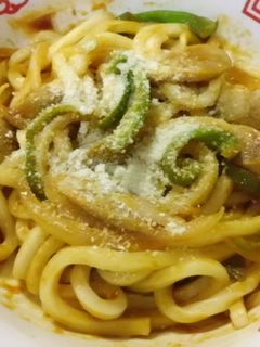レンジでワンボールのナポリタン風うどん-レシピのメイン写真