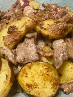 豚肉とサツマイモのオイマヨ炒め-レシピのメイン写真