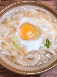 冷凍うどんで!味噌キャベ煮込みうどん-レシピのメイン写真