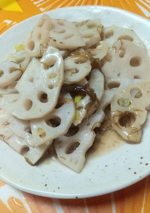 レンコンのもずく酢炒め　減塩レシピ⑧-レシピのメイン写真