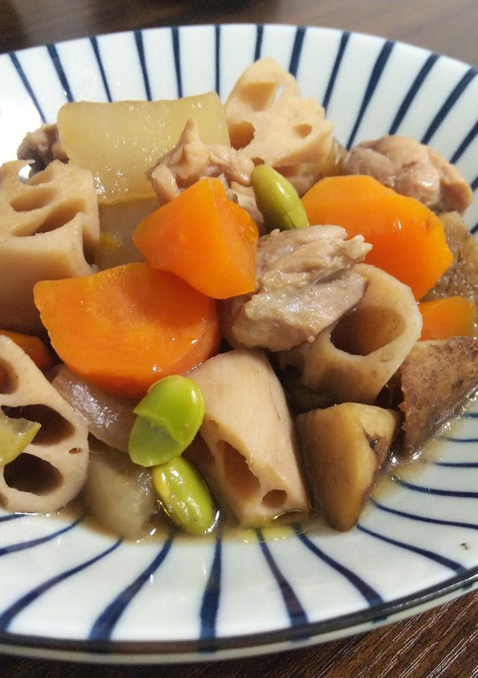 おばあちゃんのごろごろ根野菜の筑前煮-レシピのメイン写真