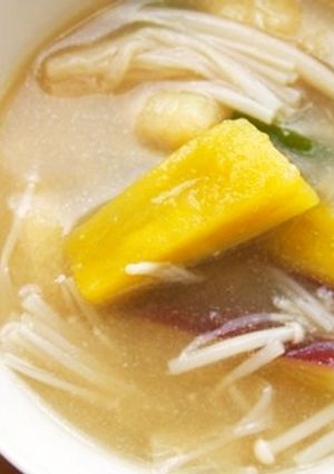 さつま芋とえのきの味噌汁♪食物繊維沢山-レシピのメイン写真