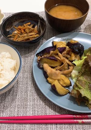 ナスと豚ばらの中華風-レシピのメイン写真
